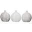 Ensemble de 3 vases de table en céramique gris / beige