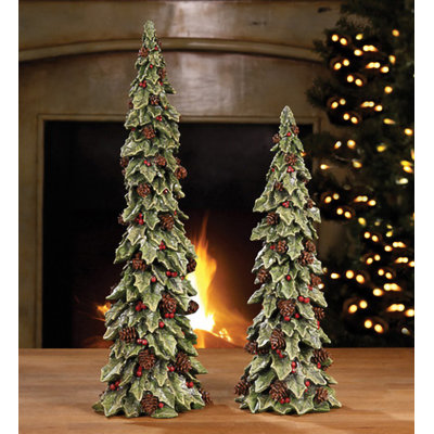 Holly Trees, Set Of 2