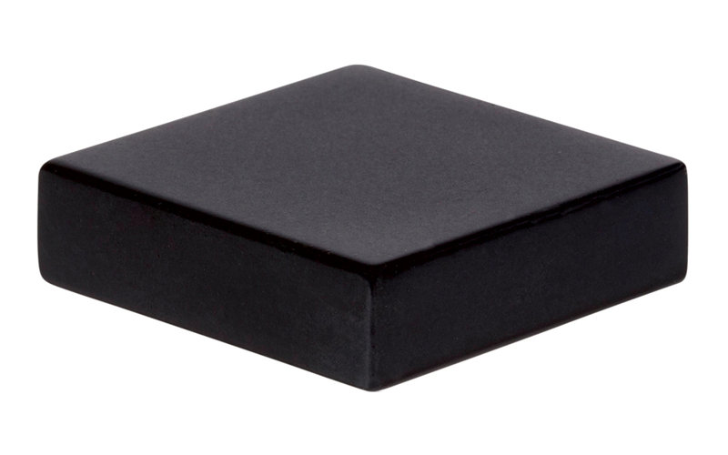 Thin Square 1 1/4" Length Square Knob, Black