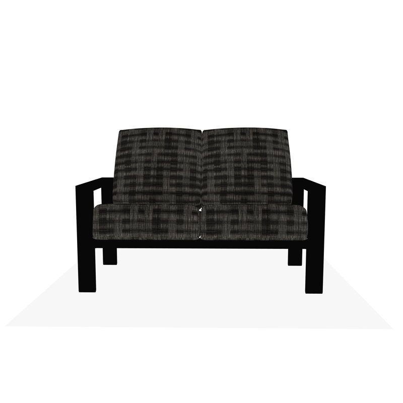 Causeuse Larssen, Illusion onyx écossais, Noir