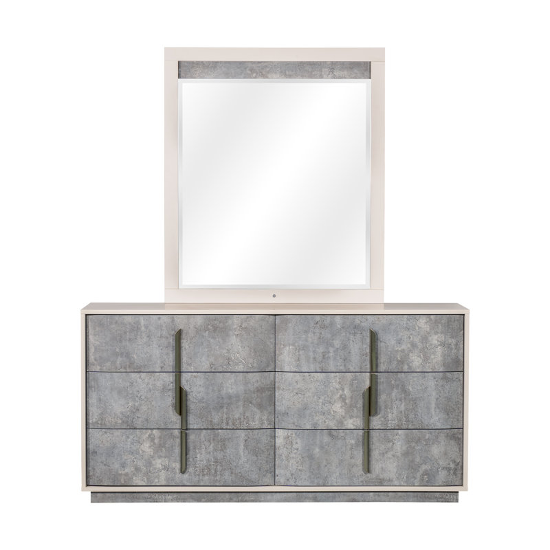 Pavira Dresser With Mirror - Stone