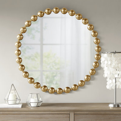 Marlowe Beaded Round Wall Mirror