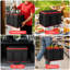 Sac glacière pliable noir et rouge