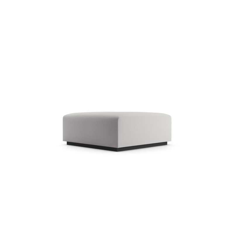 Ayton Upholstered Ottoman, Gray