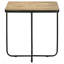 Table d'appoint en travertin et noir, table d'appoint contemporaine