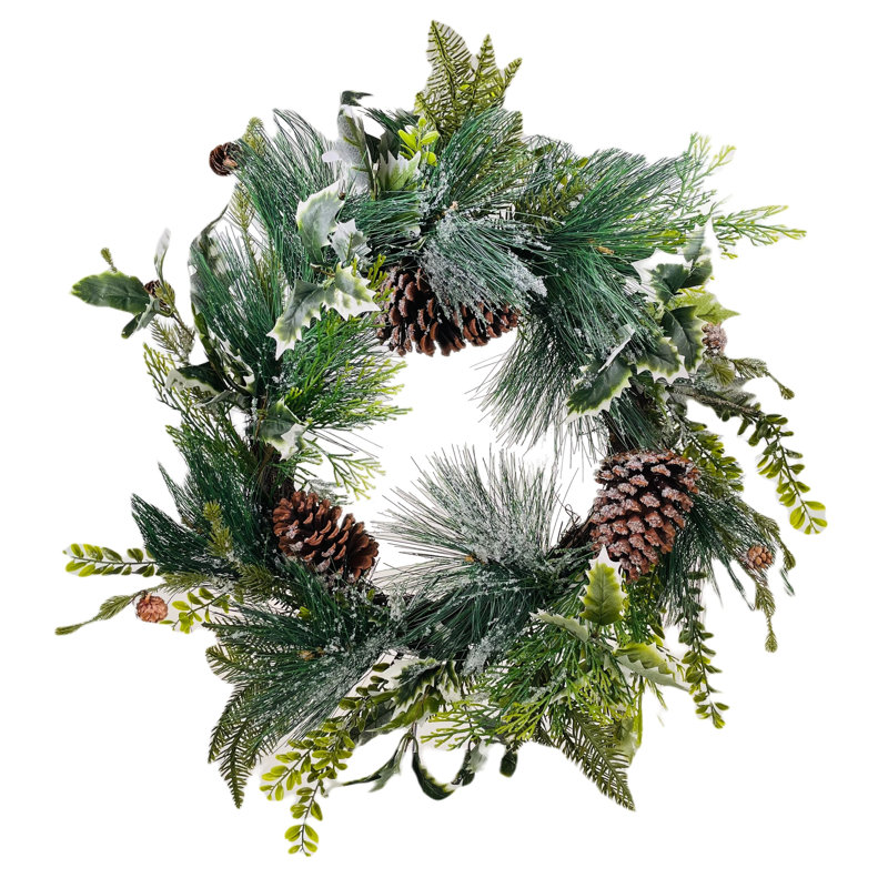 Faux Pine Polyester 24'' Wreath