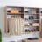 Devi Oak Wall Mounted Wood Closet System-1465805751
