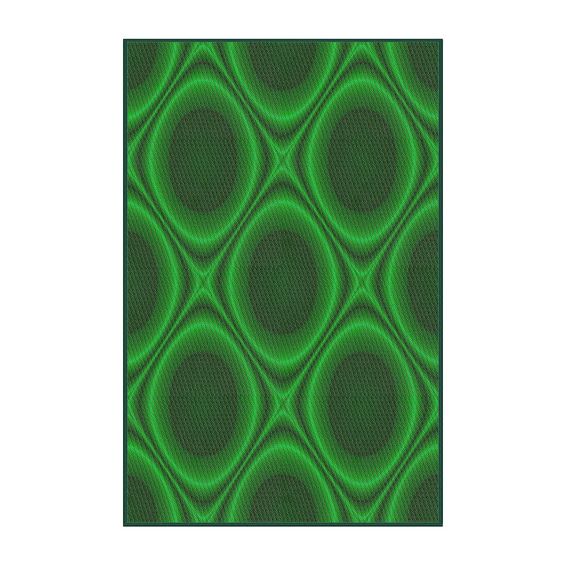 Tapis bleu ciel/bleu marine à motifs, Rectangle 7 pi x 9 pi