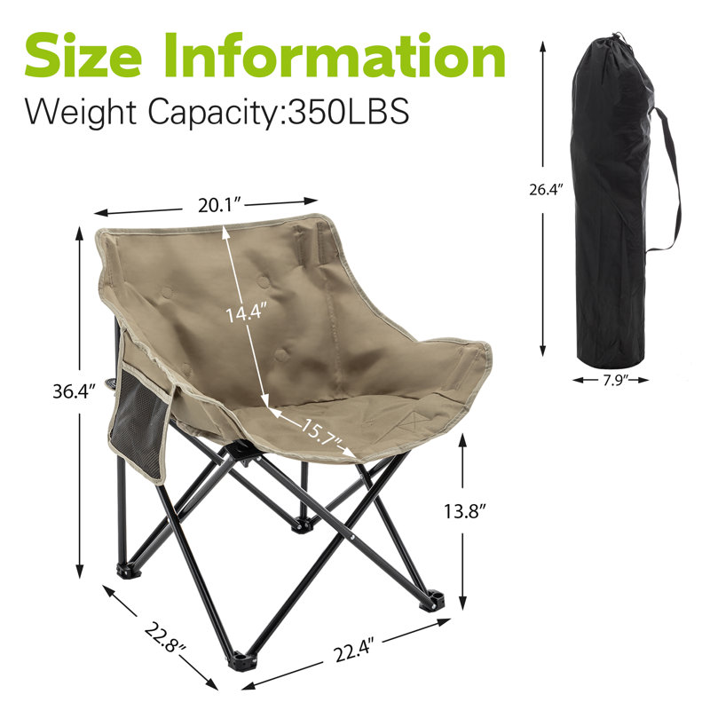 Sophiana Folding Camping Chair, Khaki