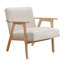 Siège d'appoint contemporain moderne en tissu d'ameublement en bois d'hévéa massif-1716939830