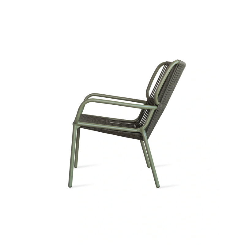 Ribbon Lounge Chair, Moss/Dark Green