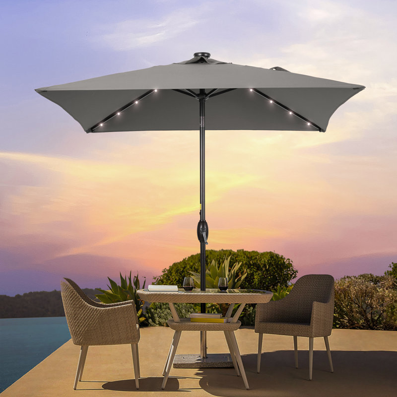 Parasol de marché carré 78 po Royden, Gris