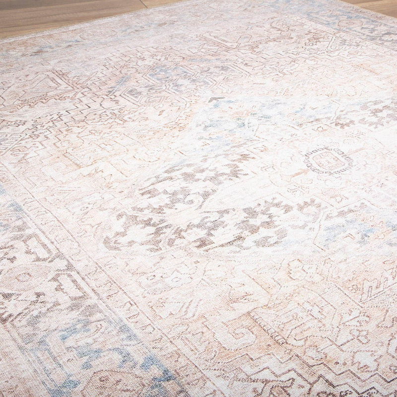 Premium Machine Washable Carpet, 4.6 x 6.2 Feet, 100% Polyester, 1850 g/m² | Pile Height: 0.2 Inches | Eco-Friendly Recycled Poly Cotton Underside | Perfect for Living Room, Bedroom, and High-Traffic Areas