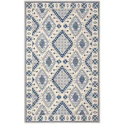 Micro-Loop Hand Tufted Wool Southwestern Rug