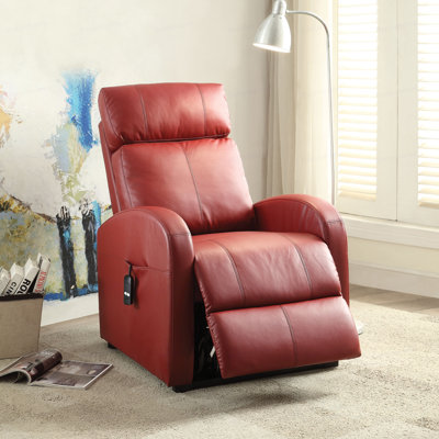 Fauteuil inclinable en polyuréthane rouge Ricardo