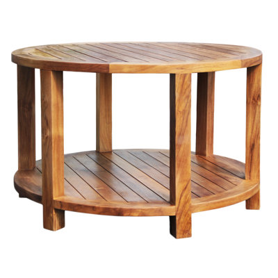 Bahama Outdoor Round Teak Coffee Table