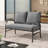 Nickita Metal Outdoor Loveseat with Cushions-829179659