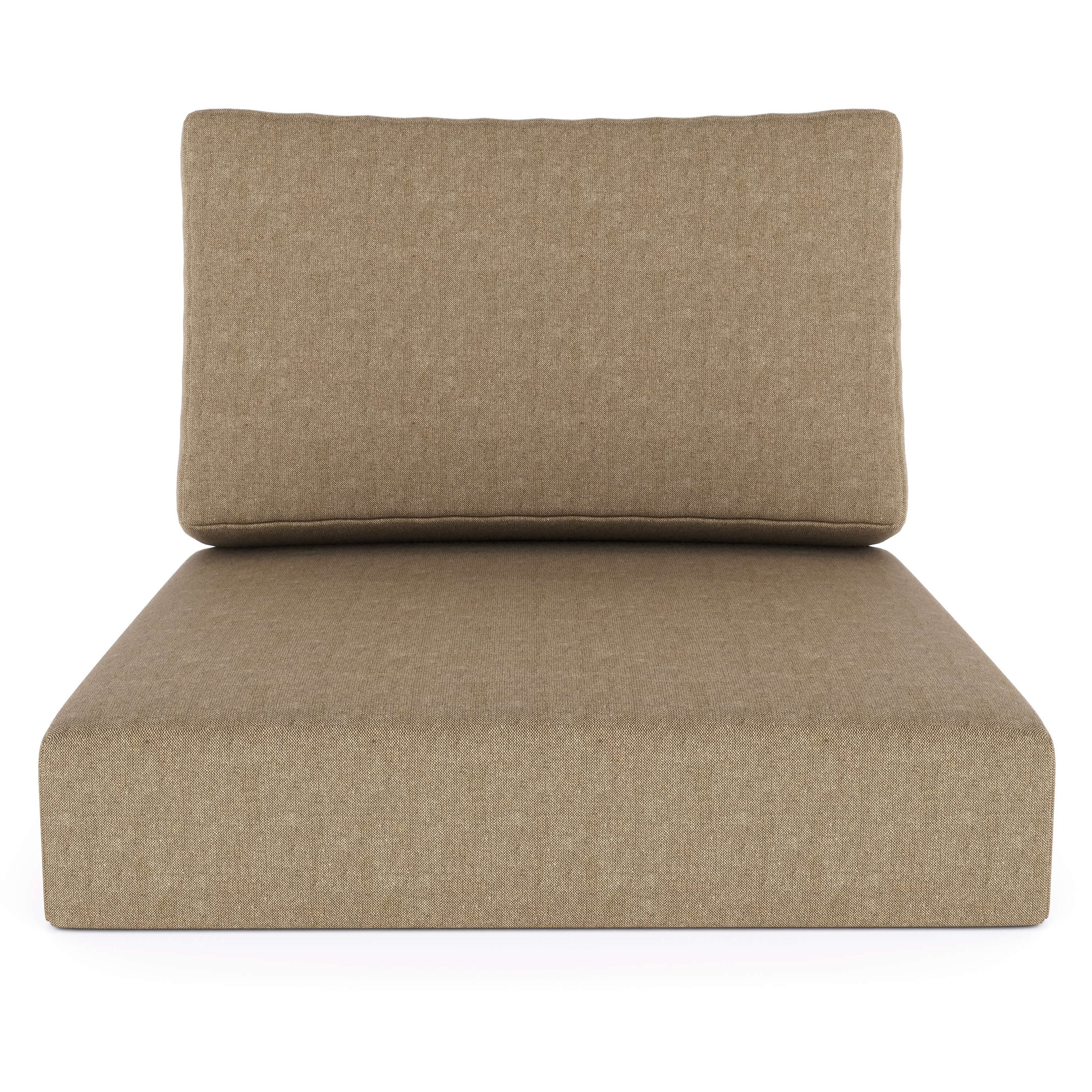 Amala Outdoor Sunbrella® Seat/Back Cushion, Sunbrella® Spectrum Mushroom, 28.5" W x 28.5" D