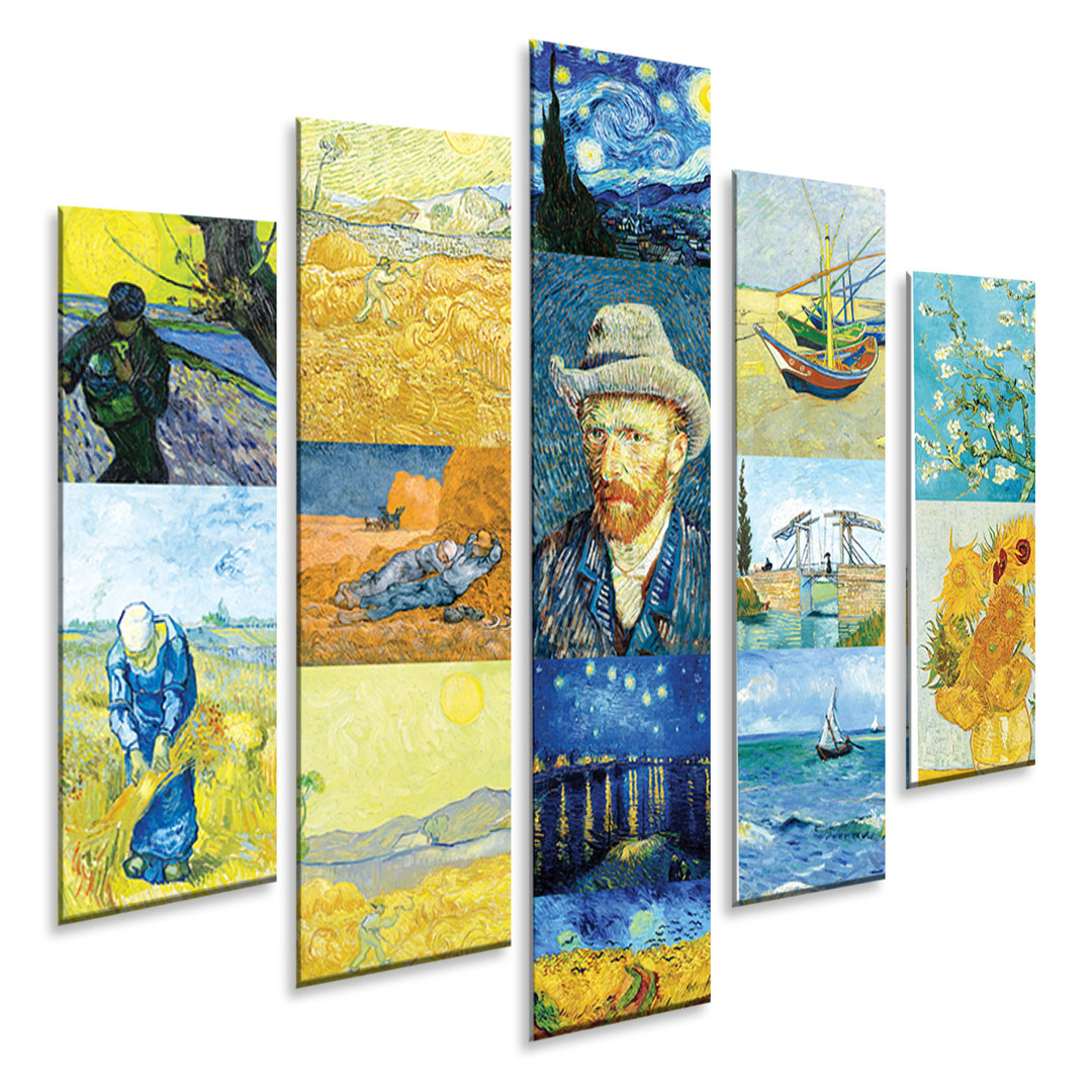 5-tlg. Kunstdruck-Set Van Gogh Collage 1 von Vincent Van Gogh