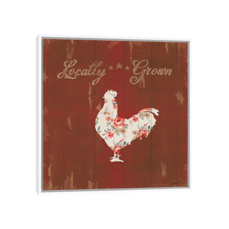 «Farm Patchwork douzième» par Danhui Nai - impression d'art graphique, H 37 po x l 37 po x P 1,5 po, Toile blanche encadrée