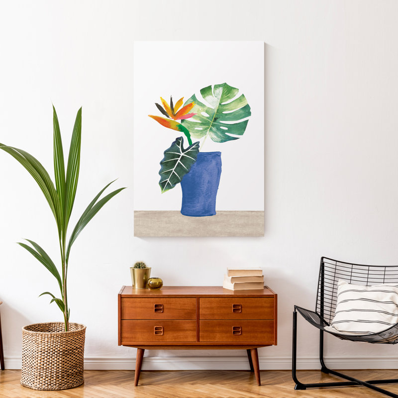 Oiseaux du paradis sur toile, H 36 po x l 24 po x P 1,25 po