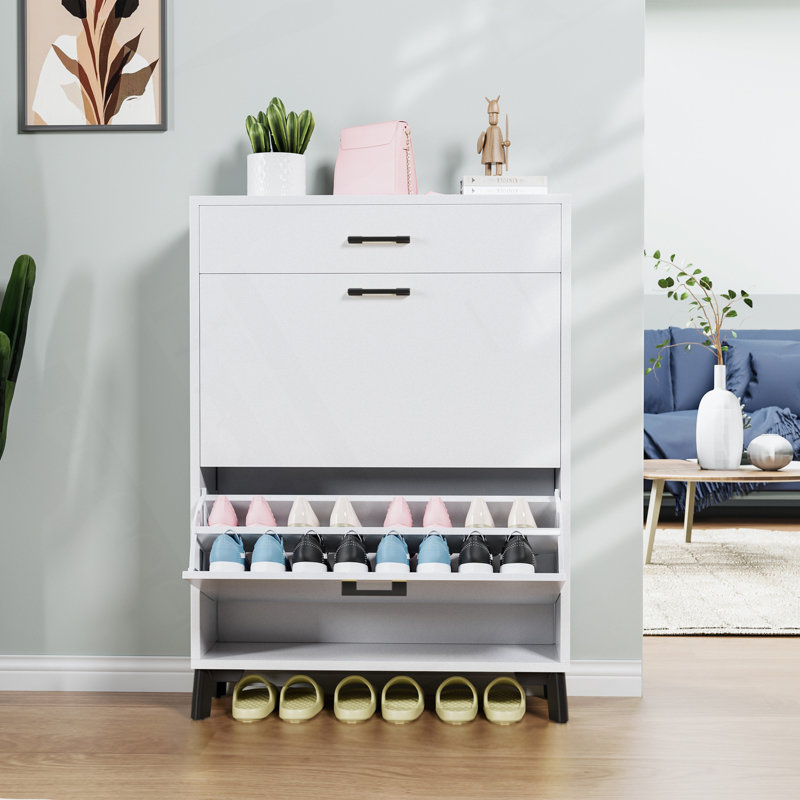Armoire à chaussures pour le vestibule, Blanc
