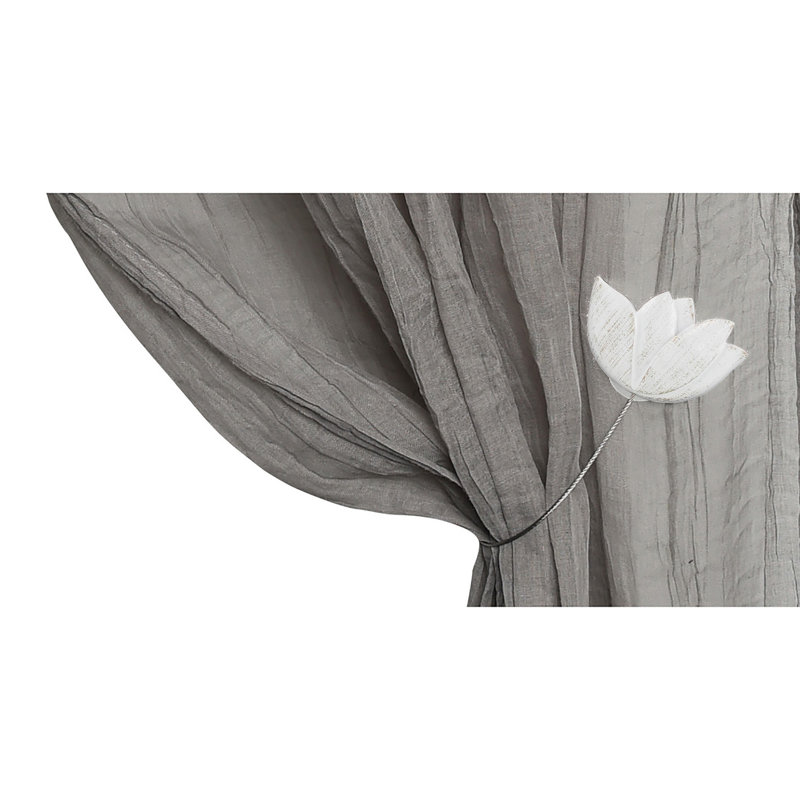 Tulip Resin 11.8'' Curtain Tieback, White