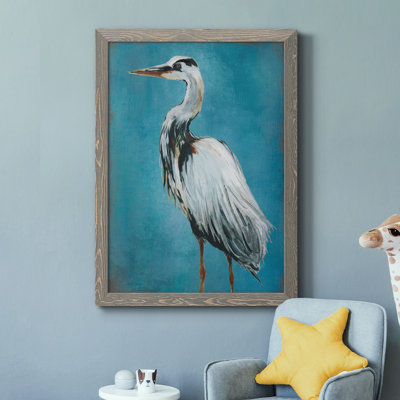 Great Blue Heron II - peinture sur toile encadrée