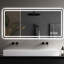 Grand miroir de salle de bain 28 * 60 - Brouillard, résistance à la chaleur, qualité de la lumière du meuble-lavabo réglable