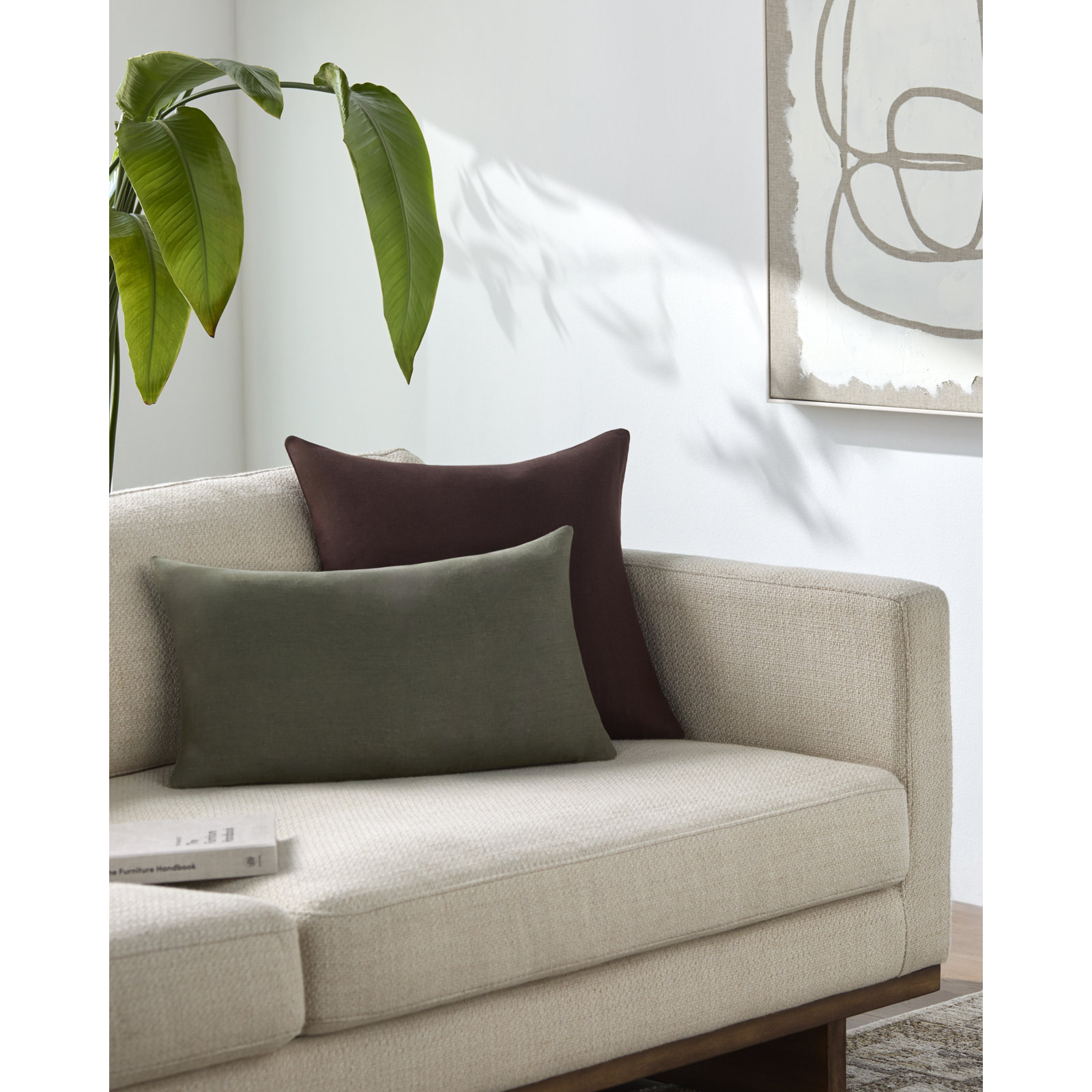 Lanie Linen Pillow Cover, Dark Green, Rectangle 12"H x 21"W