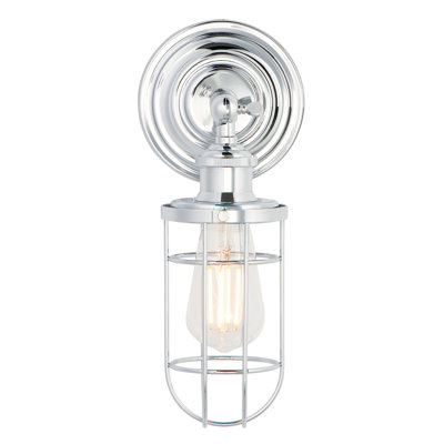 Applique de bain en chrome poli 1 lumière Sanroman