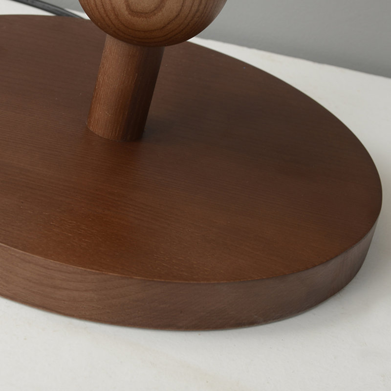 Lampadaires ronds en bois massif, Brun noyer