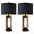 25" Nergiz Table Lamp Set With Night Light And USB Ports