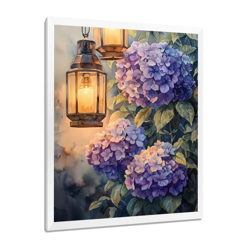 Impression sur toile «Floral», H 20 po x l 12 po, Reproduction encadrée d'une seule photo, Blanc