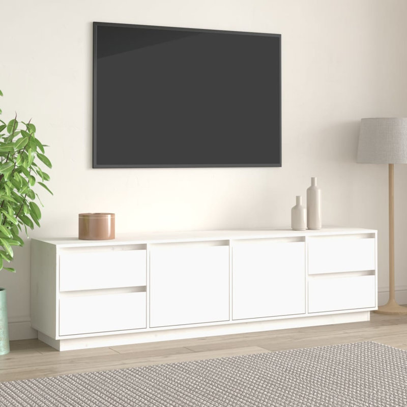 Lenaya Unfinished TV Stand for TVs up to 78", White