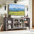 Farmhouse TV Stand For 60 Inch TV, Wood Entertainment Center With Adjustable Shelves & Glass Door Storage Cabinet,Television Stands For 65" TVS,TV Console Table For Living Room,Bedroom-1522470340