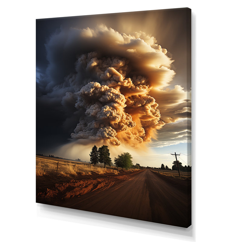 Aniakchak Storm Natures Fury - Imprimé, H 20 po x l 12 po x P 1 po, Toile tendue