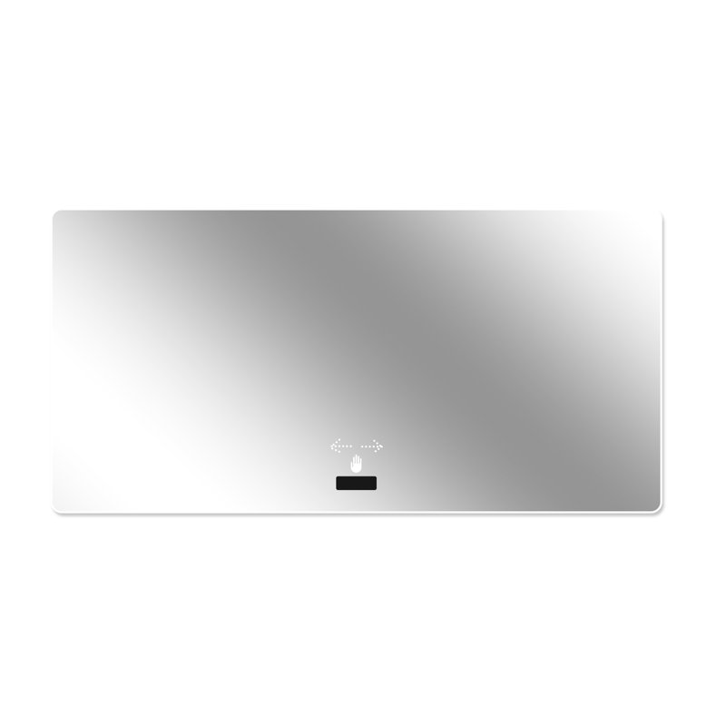 Miroir de salle de bain avec rétroéclairage à DEL de 48 po x 32 po - Brouillard, imperméable, capteur intelligent, variation de couleur, verre moderne et résistant, capacité de verre réglable de 48 po x 32 po, option