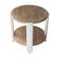 Table d'appoint ronde à deux niveaux