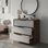 Commode et table de chevet Kaia, commode 27 po avec 3 tiroirs pour la chambre à coucher