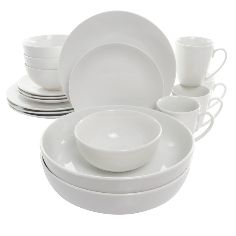 Service de vaisselle en porcelaine 32 pièces Elama Iris, service pour 6