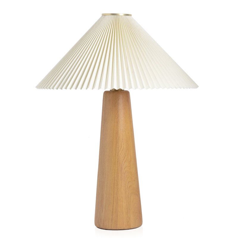 Lampe de table en bois massif Anabelle