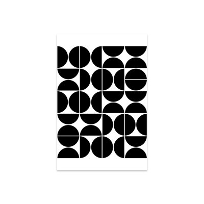 Mid Mid Modern Geometric IV Black par The Old Art Studio - impression non encadrée