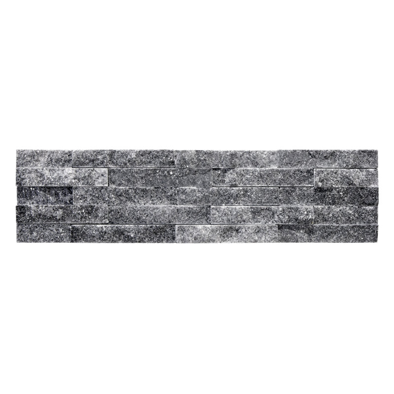 Bande élancée 3 po x 12 po Carrelage mural en marbre, Étincelle de minuit