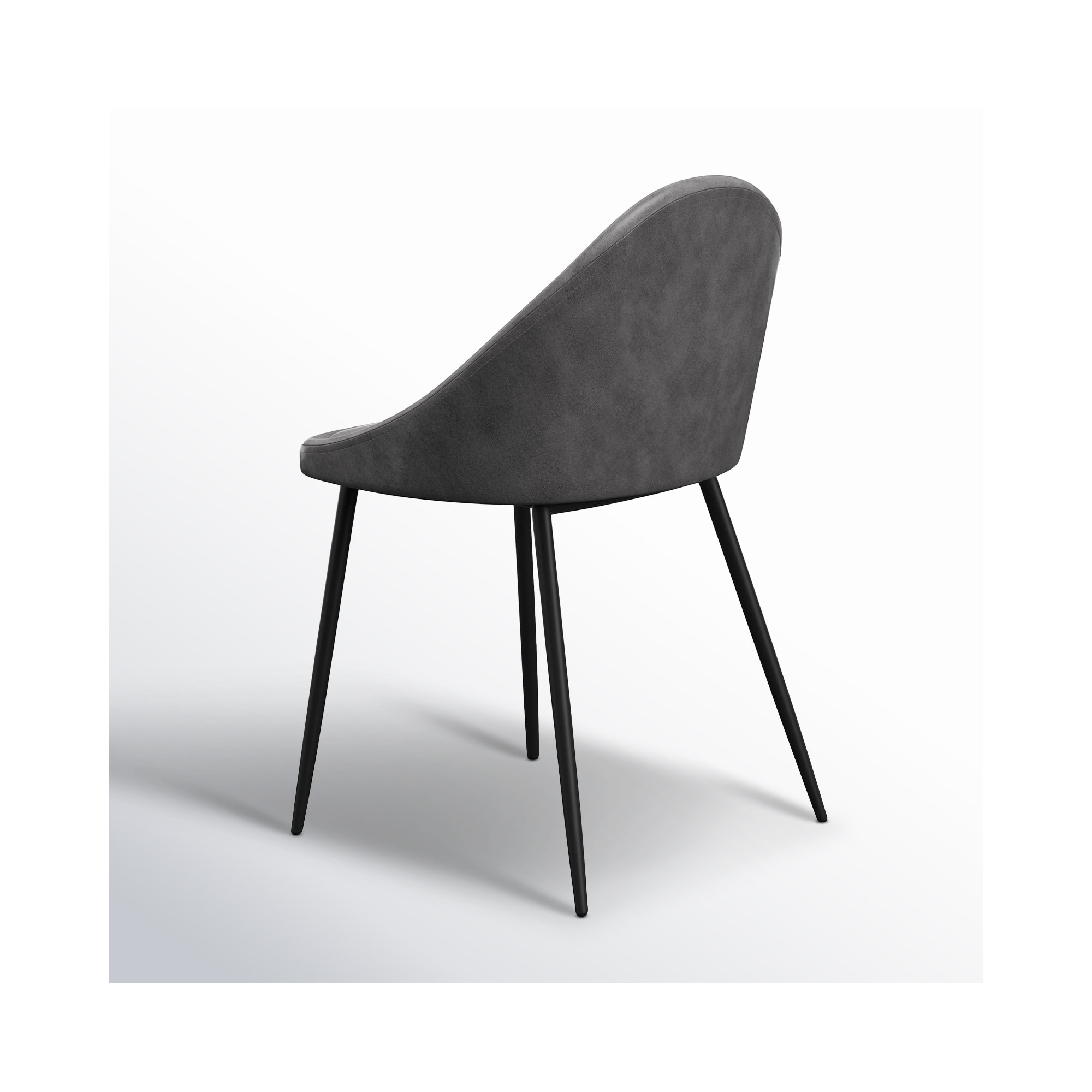 Holmes Vegan Leather Dining Chair, Smoke Gray