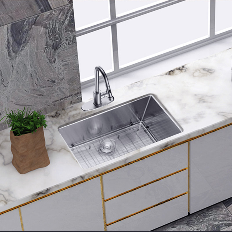 Undermount Single Bowl Stainless Steel Kitchen Sink