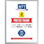 Cadre en aluminium verrouillable M&T Affiche, profil de 1,25 po, fixation murale, affiche à chargement frontal, photo, certificat, cadre de document avec housse antireflet-121378042-121378045