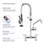 Commercial Kitchen Faucet with Pre-Rinse Sprayer 26 Inch-111176383