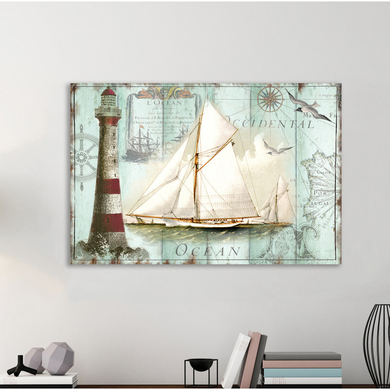La Mer: Ship - Wrapped Canvas Painting, 71cm H x 107cm W