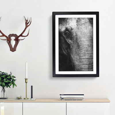 Mighty Elephant in the Shadows - Picture Frame Painting Print